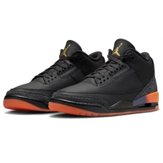 Nike Air Jordan 3 Black Orange Men Shoes 24Z95 Nike Air Jordan 3 Black Orange Men Shoes 24Z95