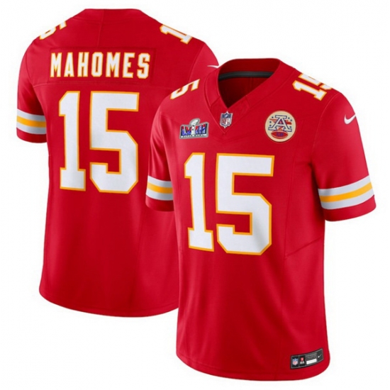 Men Kansas City Chiefs 15 Patrick Mahomes Red 2023 F U S E Vapor Untouchable Limited Stitched 2024 Super Bowl LVIII Jersey Men Kansas City Chiefs 15 Patrick Mahomes Red 2023 F U S E Vapor Untouchable Limited Stitched 2024 Super Bowl LVIII Jersey
