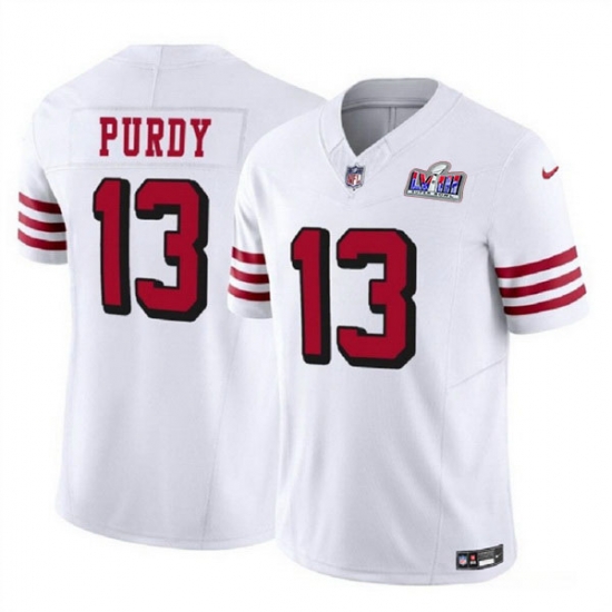 Men San Francisco 49ers 13 Brock Purdy 2023 F U S E New White Vapor Untouchable Limited Stitched Football 2024 Super Bowl LVIII Jersey Men San Francisco 49ers 13 Brock Purdy 2023 F U S E New White Vapor Untouchable Limited Stitched Football 2024 Super Bowl LVIII Jersey