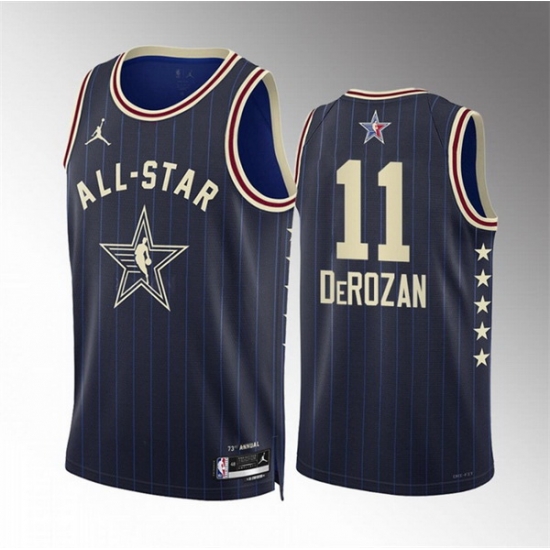 Men 2024 All Star 11 DeMar DeRozan Navy Stitched Basketball Jersey Men 2024 All Star 11 DeMar DeRozan Navy Stitched Basketball Jersey