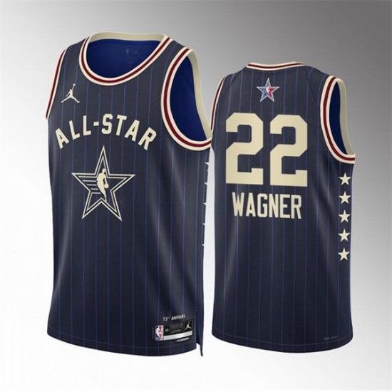 Men 2024 All Star 22 Franz Wagner Navy Stitched Basketball Jersey Men 2024 All Star 22 Franz Wagner Navy Stitched Basketball Jersey