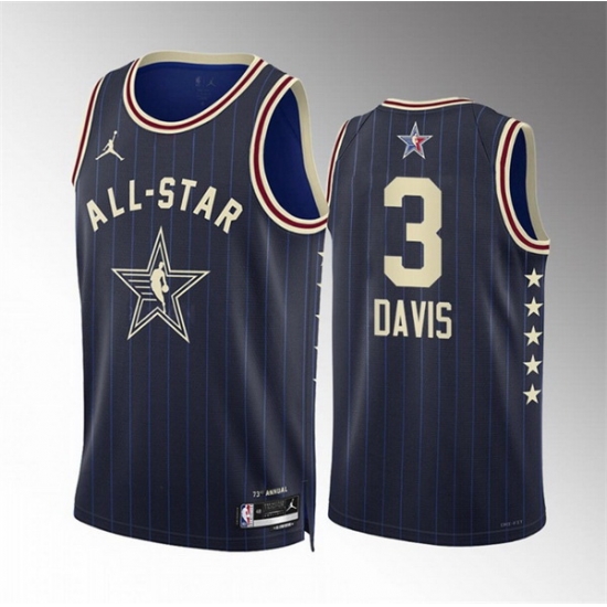 Men 2024 All Star 3 Anthony Davis Navy Stitched Basketball Jersey Men 2024 All Star 3 Anthony Davis Navy Stitched Basketball Jersey