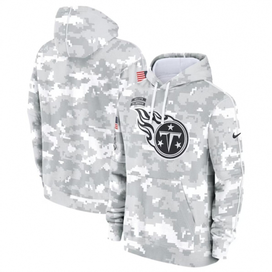 Youth Tennessee Titans 2024 White Gray Salute To Service Pullover Hoodie Youth Tennessee Titans 2024 White Gray Salute To Service Pullover Hoodie