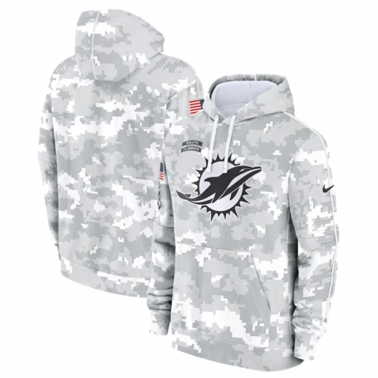 Youth Miami Dolphins 2024 White Gray Salute To Service Pullover Hoodie Youth Miami Dolphins 2024 White Gray Salute To Service Pullover Hoodie