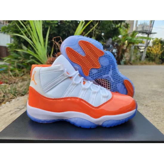 Air Jordan 11 White Orange Men Shoes Air Jordan 11 White Orange Men Shoes