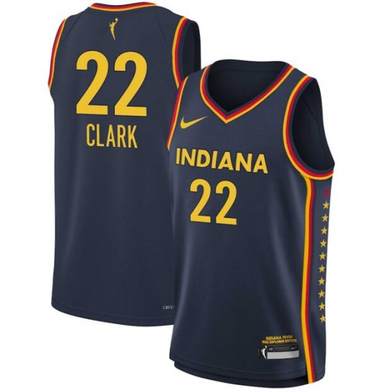 Women Indiana Fever Caitlin Clark #22 Navy Blue Stitched Basketball WNBA Jersey Women Indiana Fever Caitlin Clark #22 Navy Blue Stitched Basketball WNBA Jersey