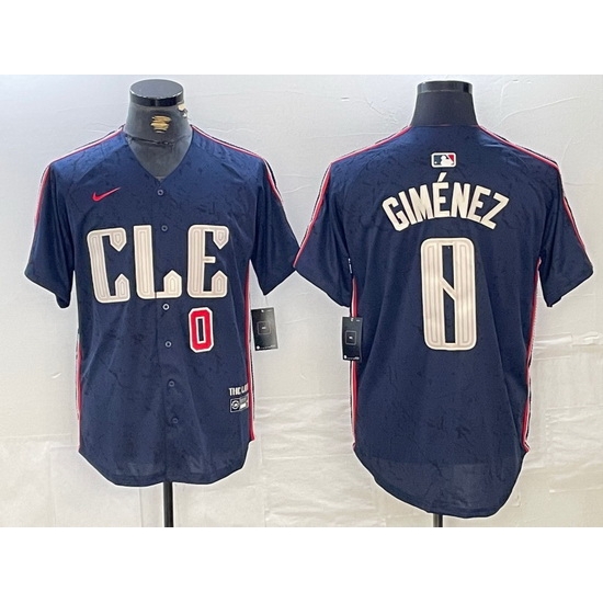 Men Cleveland Guardians 0 Andres Gimenez Navy 2024 City Connect Limited Stitched jerseys 3 Men Cleveland Guardians 0 Andres Gimenez Navy 2024 City Connect Limited Stitched jerseys 3