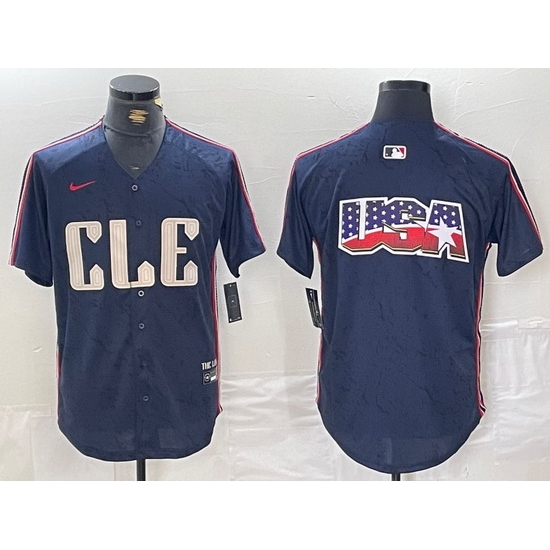 Men Cleveland Guardians Team Big Logo Navy 2024 City Connect Stitched Baseball Jersey A Men Cleveland Guardians Team Big Logo Navy 2024 City Connect Stitched Baseball Jersey A