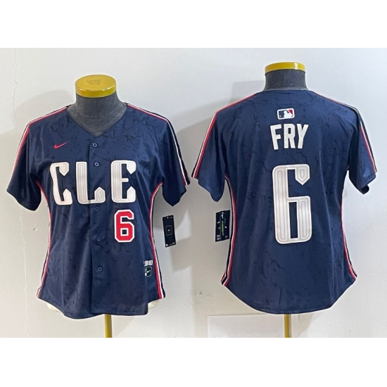 Women 27 Cleveland Guardians 6 David Fry Navy 2024 City Connect Limited Stitched jerseys Women 27 Cleveland Guardians 6 David Fry Navy 2024 City Connect Limited Stitched jerseys
