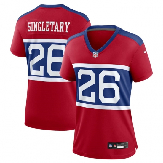 Women New York Giants 26 Devin Singletary Century Red Alternate Vapor Limited Stitched Football Jersey Women New York Giants 26 Devin Singletary Century Red Alternate Vapor Limited Stitched Football Jersey