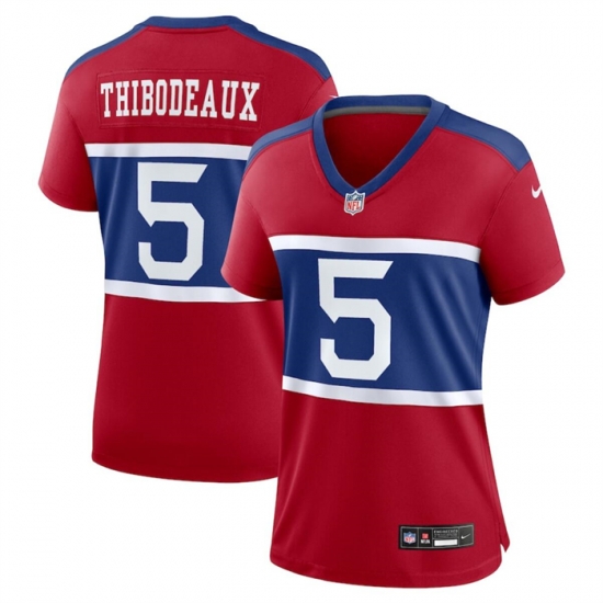 Women New York Giants 5 Kayvon Thibodeaux Century Red Alternate Vapor Limited Stitched Football Jersey Women New York Giants 5 Kayvon Thibodeaux Century Red Alternate Vapor Limited Stitched Football Jersey