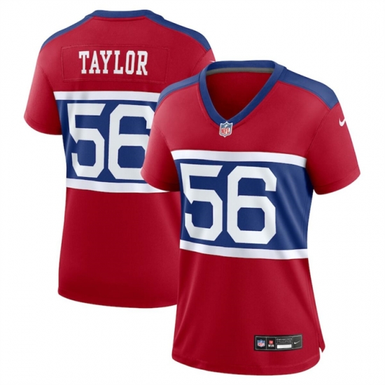Women New York Giants 56 Lawrence Taylor Century Red Alternate Vapor Limited Stitched Football Jersey Women New York Giants 56 Lawrence Taylor Century Red Alternate Vapor Limited Stitched Football Jersey
