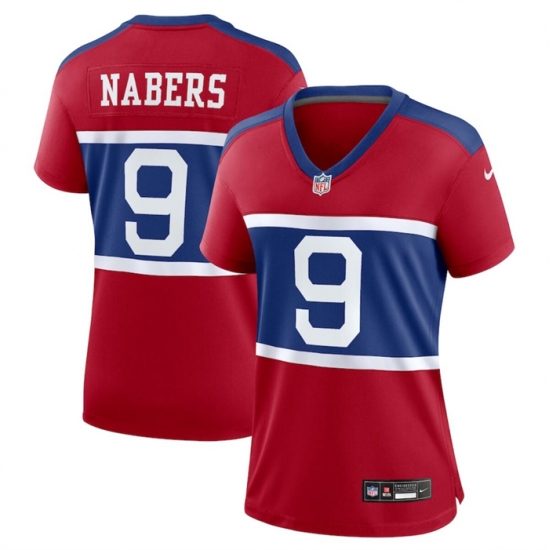 Women New York Giants 9 Malik Nabers Century Red Alternate Vapor Limited Stitched Football Jersey Women New York Giants 9 Malik Nabers Century Red Alternate Vapor Limited Stitched Football Jersey
