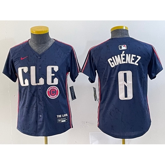 Youth Cleveland Guardians 0 Andres Gimenez Navy 2024 City Connect Limited Stitched Baseball Jersey 2 Youth Cleveland Guardians 0 Andres Gimenez Navy 2024 City Connect Limited Stitched Baseball Jersey 2