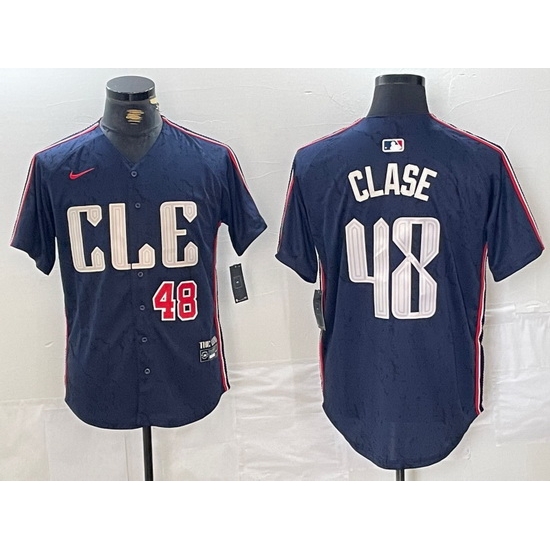 Youth Cleveland Guardians 48 Emmanuel Clase Navy 2024 City Connect Limited Stitched Baseball Jersey 9 Youth Cleveland Guardians 48 Emmanuel Clase Navy 2024 City Connect Limited Stitched Baseball Jersey 9