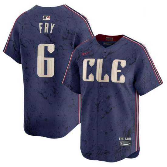 Youth Cleveland Guardians 6 David Fry Navy 2024 City Connect Limited Stitched Baseball Jersey Youth Cleveland Guardians 6 David Fry Navy 2024 City Connect Limited Stitched Baseball Jersey