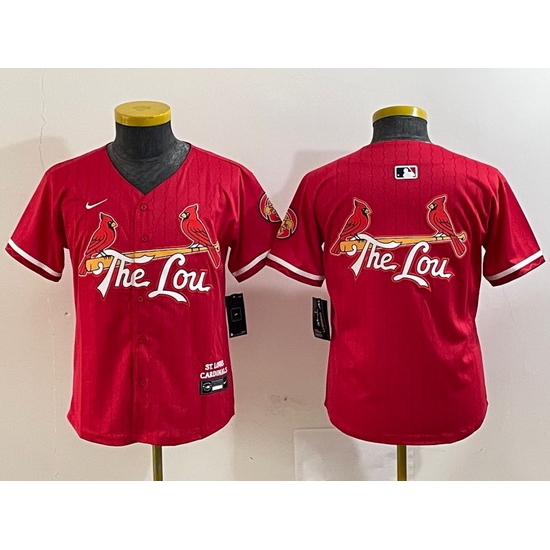 Youth St Louis Cardinals Team Big Logo Red 2024 City Connect Limited Stitched Baseball Jersey Youth St Louis Cardinals Team Big Logo Red 2024 City Connect Limited Stitched Baseball Jersey