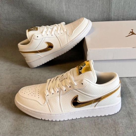 Air Jordan 1 Men Shoes White Gold Air Jordan 1 Men Shoes White Gold