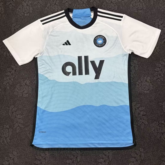 Charlotte FC Blue White Soccer Jersey Charlotte FC Blue White Soccer Jersey