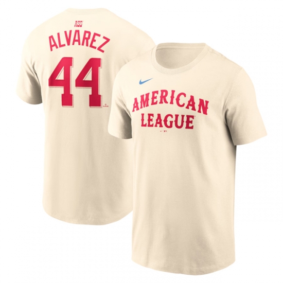 Men American League 44 Yordan Alvarez Cream 2024 All Star Name 26 Number T Shirt Men American League 44 Yordan Alvarez Cream 2024 All Star Name 26 Number T Shirt
