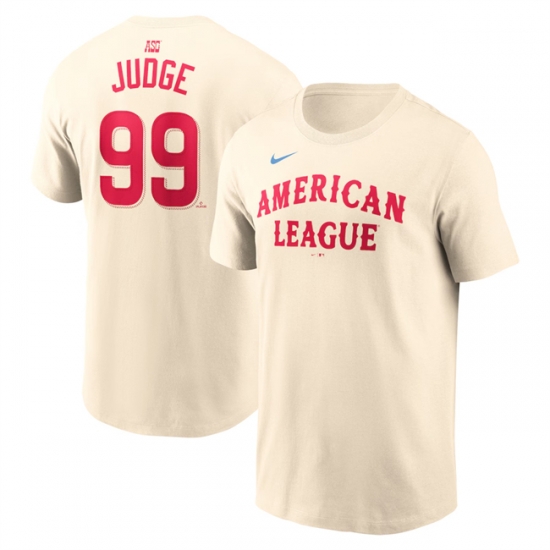 Men American League 99 Aaron Judge Cream 2024 All Star Name 26 Number T Shirt Men American League 99 Aaron Judge Cream 2024 All Star Name 26 Number T Shirt