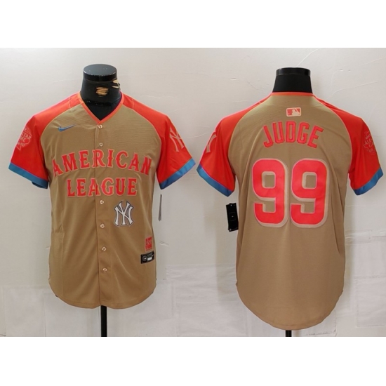 Men American League 99 Aaron Judge Cream 2024 All Star Elite Stitched Baseball Jersey 5 Men American League 99 Aaron Judge Cream 2024 All Star Elite Stitched Baseball Jersey 5