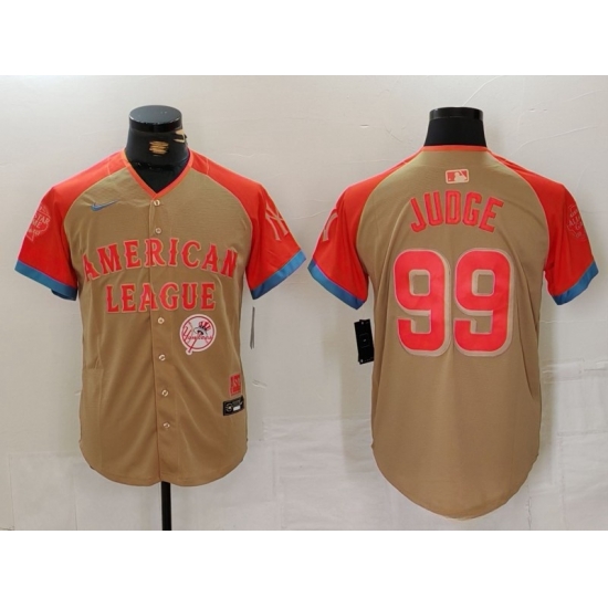 Men American League 99 Aaron Judge Cream 2024 All Star Elite Stitched Baseball Jersey 8 Men American League 99 Aaron Judge Cream 2024 All Star Elite Stitched Baseball Jersey 8