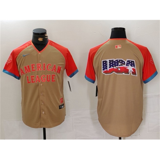 Men American League Cream 2024 All Star Big Logo Limited Stitched Baseball Jersey Men American League Cream 2024 All Star Big Logo Limited Stitched Baseball Jersey