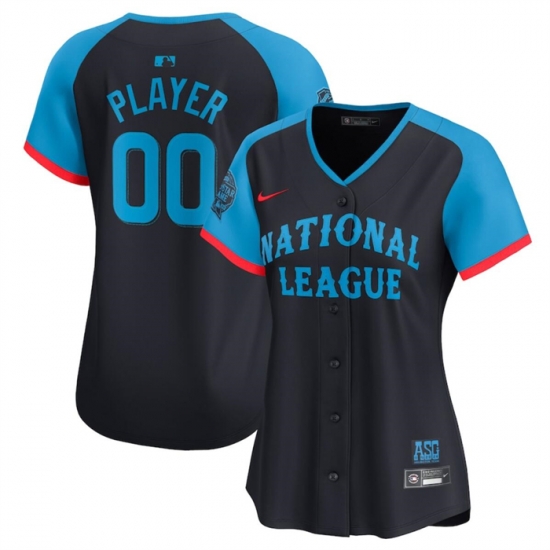 Women National League Active Player Custom Navy 2024 All Star Limited Stitched Baseball Jersey 28Run Small 29 Women National League Active Player Custom Navy 2024 All Star Limited Stitched Baseball Jersey 28Run Small 29