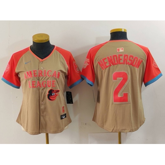 Women American League 2 Gunnar Henderson Cream 2024 All Star Limited Stitched Baseball Jersey 3 Women American League 2 Gunnar Henderson Cream 2024 All Star Limited Stitched Baseball Jersey 3