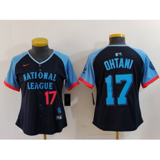 Women National League 17 Shohei Ohtani Navy 2024 All Star Limited Stitched Baseball Jersey 5 Women National League 17 Shohei Ohtani Navy 2024 All Star Limited Stitched Baseball Jersey 5