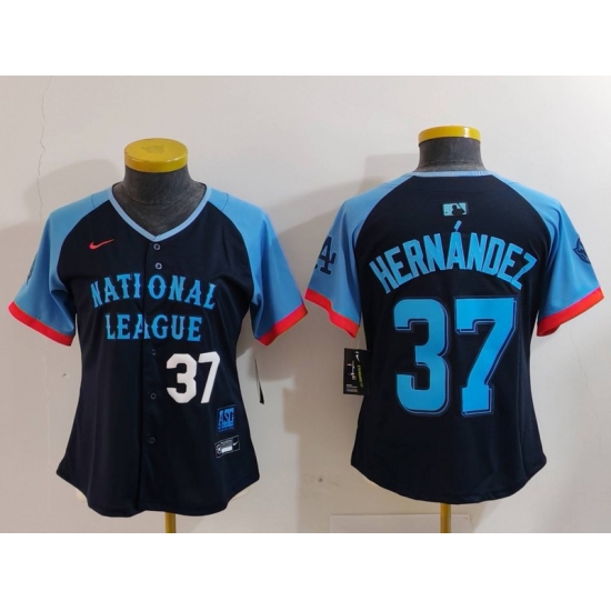 Women National League 37 Teoscar Hernandez Navy 2024 All Star Limited Stitched Baseball Jersey 1 Women National League 37 Teoscar Hernandez Navy 2024 All Star Limited Stitched Baseball Jersey 1