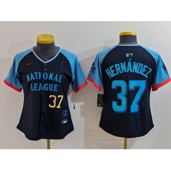 Women National League 37 Teoscar Hernandez Navy 2024 All Star Limited Stitched Baseball Jersey 2 Women National League 37 Teoscar Hernandez Navy 2024 All Star Limited Stitched Baseball Jersey 2