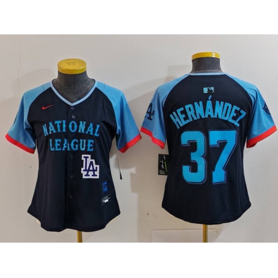 Women National League 37 Teoscar Hernandez Navy 2024 All Star Limited Stitched Baseball Jersey 5 Women National League 37 Teoscar Hernandez Navy 2024 All Star Limited Stitched Baseball Jersey 5