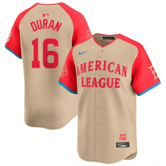 Youth American League 16 Jarren Duran Cream 2024 All Star Limited Stitched Jersey Youth American League 16 Jarren Duran Cream 2024 All Star Limited Stitched Jersey