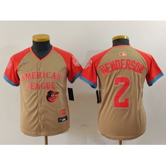 Youth American League 2 Gunnar Henderson Cream 2024 All Star Limited Stitched Jersey 6 Youth American League 2 Gunnar Henderson Cream 2024 All Star Limited Stitched Jersey 6