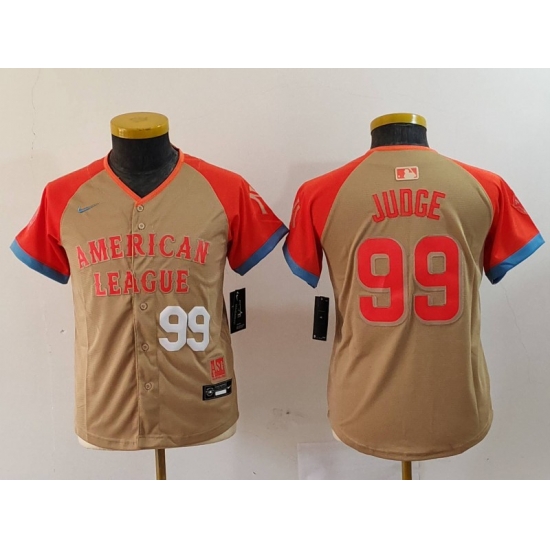 Youth American League 99 Aaron Judge Cream 2024 All Star Limited Stitched Jersey 1 Youth American League 99 Aaron Judge Cream 2024 All Star Limited Stitched Jersey 1