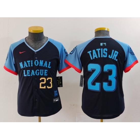 Youth National League 23 Fernando Tatis Jr Navy 2024 All Star Limited Stitched Baseball Jersey 1 Youth National League 23 Fernando Tatis Jr Navy 2024 All Star Limited Stitched Baseball Jersey 1