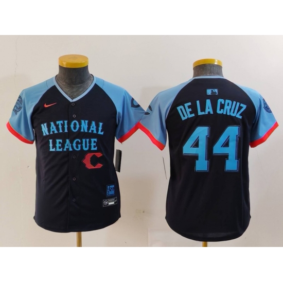 Youth National League 44 Elly De La Cruz Navy 2024 All Star Limited Stitched Baseball Jersey 1 Youth National League 44 Elly De La Cruz Navy 2024 All Star Limited Stitched Baseball Jersey 1
