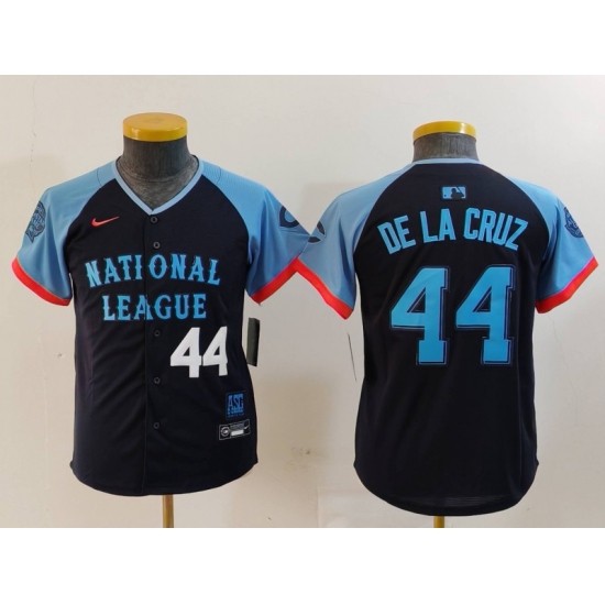 Youth National League 44 Elly De La Cruz Navy 2024 All Star Limited Stitched Baseball Jersey 5 Youth National League 44 Elly De La Cruz Navy 2024 All Star Limited Stitched Baseball Jersey 5