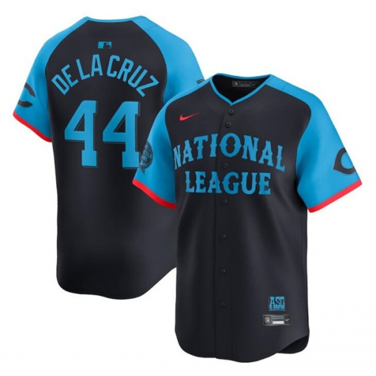 Youth National League 44 Elly De La Cruz Navy 2024 All Star Limited Stitched Baseball Jersey Youth National League 44 Elly De La Cruz Navy 2024 All Star Limited Stitched Baseball Jersey