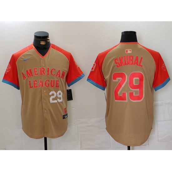 Men American League 29 Tarik Skubal Cream 2024 All Star Limited Stitched Baseball Jersey 2 Men American League 29 Tarik Skubal Cream 2024 All Star Limited Stitched Baseball Jersey 2