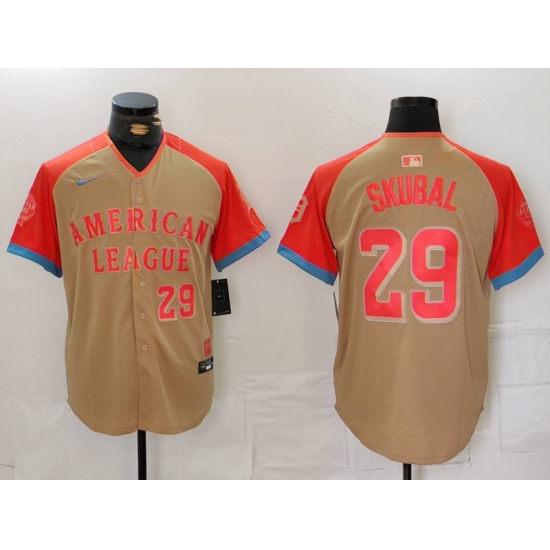 Men American League 29 Tarik Skubal Cream 2024 All Star Limited Stitched Baseball Jersey 3 Men American League 29 Tarik Skubal Cream 2024 All Star Limited Stitched Baseball Jersey 3