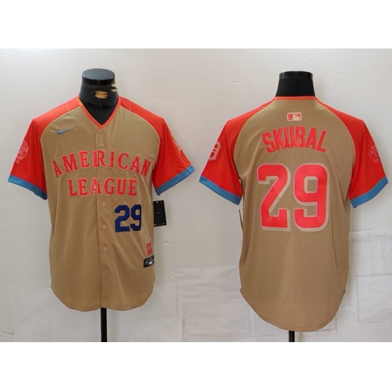 Men American League 29 Tarik Skubal Cream 2024 All Star Limited Stitched Baseball Jersey 7 Men American League 29 Tarik Skubal Cream 2024 All Star Limited Stitched Baseball Jersey 7