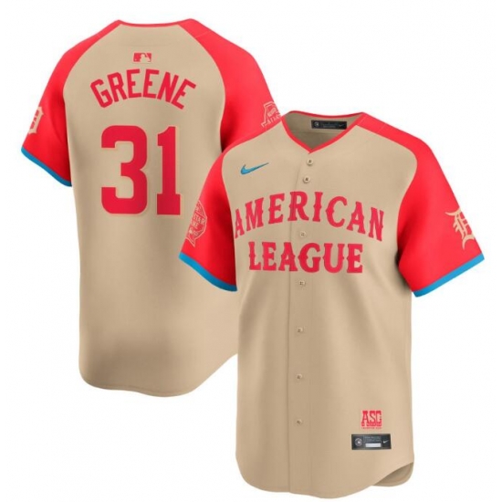 Men American League 31 Riley Greene Cream 2024 All Star Limited Stitched Baseball Jersey Men American League 31 Riley Greene Cream 2024 All Star Limited Stitched Baseball Jersey