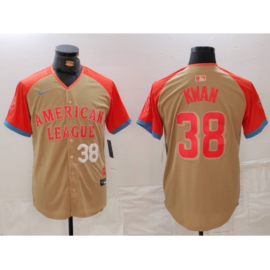Men American League 38 Steven Kwan Cream 2024 All Star Limited Stitched Jersey 2 Men American League 38 Steven Kwan Cream 2024 All Star Limited Stitched Jersey 2