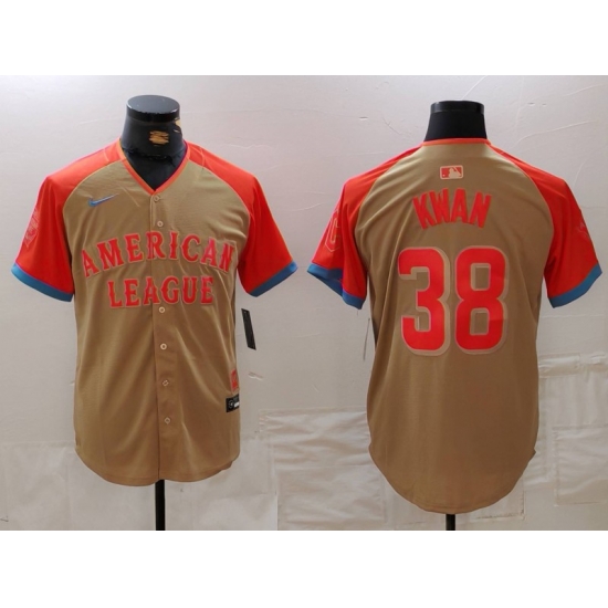 Men American League 38 Steven Kwan Cream 2024 All Star Limited Stitched Jersey 6 Men American League 38 Steven Kwan Cream 2024 All Star Limited Stitched Jersey 6