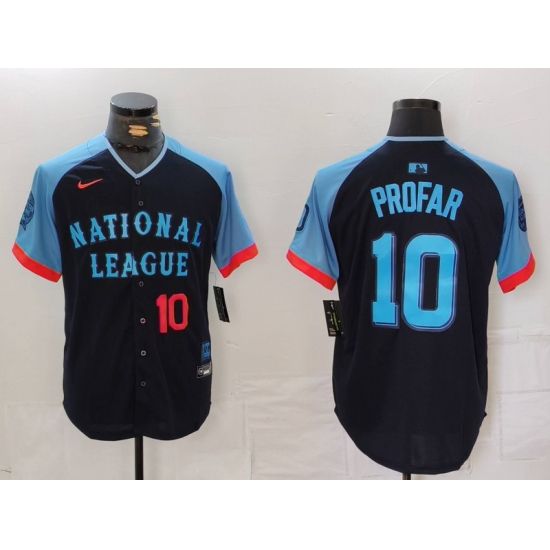 Men National League 10 Jurickson Profar Navy 2024 All Star Limited Stitched Baseball Jersey 2 Men National League 10 Jurickson Profar Navy 2024 All Star Limited Stitched Baseball Jersey 2