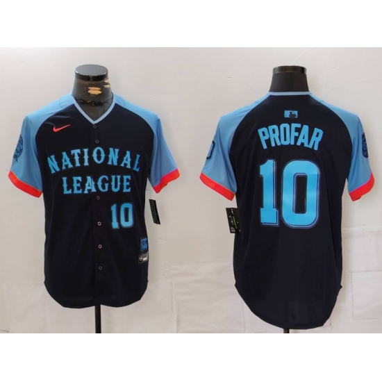 Men National League 10 Jurickson Profar Navy 2024 All Star Limited Stitched Baseball Jersey 5 Men National League 10 Jurickson Profar Navy 2024 All Star Limited Stitched Baseball Jersey 5