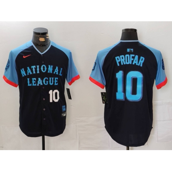 Men National League 10 Jurickson Profar Navy 2024 All Star Limited Stitched Baseball Jersey 6 Men National League 10 Jurickson Profar Navy 2024 All Star Limited Stitched Baseball Jersey 6